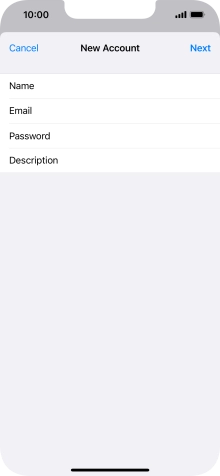 Press Description and key in the required name. Press Description and key in the required name.