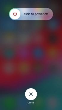Press and drag the power off icon right. Press and drag the power off icon right.