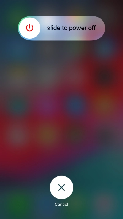 Press and drag the power off icon right. Press and drag the power off icon right.