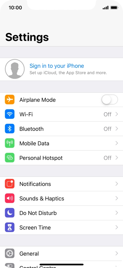 Press Sign in to your iPhone. Press Sign in to your iPhone.
