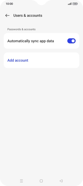 Press Add account. Press Add account.