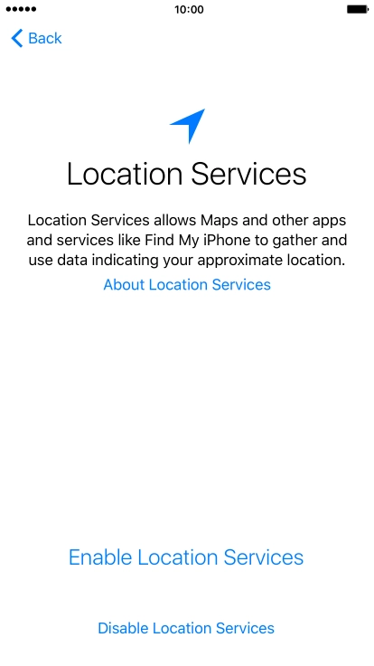 Press Enable Location Services to turn on the function. Press Enable Location Services to turn on the function.