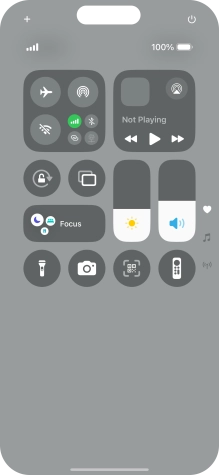 Press the flight mode icon to turn the function on or off. Press the flight mode icon to turn the function on or off.