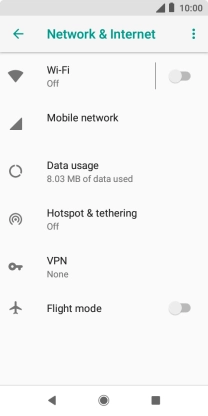 Press Mobile network. Press Mobile network.