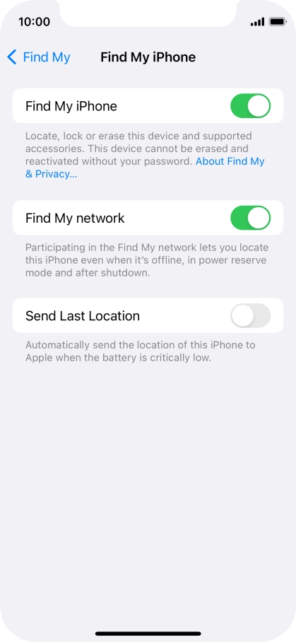 Press the indicator next to Press the indicator next to