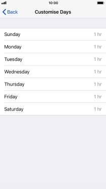 Press the required days. Press the required days.