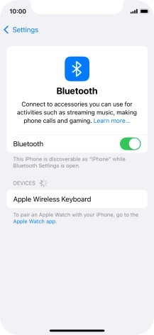 Press the required Bluetooth device and follow the instructions on the screen to pair the device with your phone. Press the required Bluetooth device and follow the instructions on the screen to pair the device with your phone.