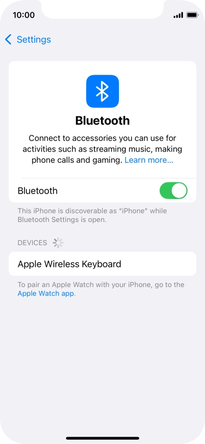 Press the required Bluetooth device and follow the instructions on the screen to pair the device with your phone. Press the required Bluetooth device and follow the instructions on the screen to pair the device with your phone.