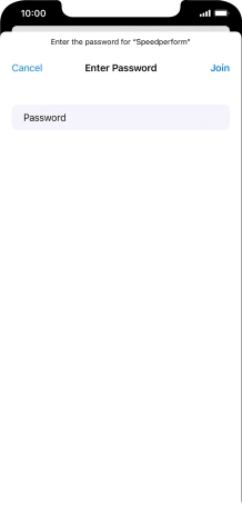 Key in the password for the Wi-Fi network and press Join. Key in the password for the Wi-Fi network and press Join.