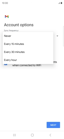 Press the required setting. Press the required setting.