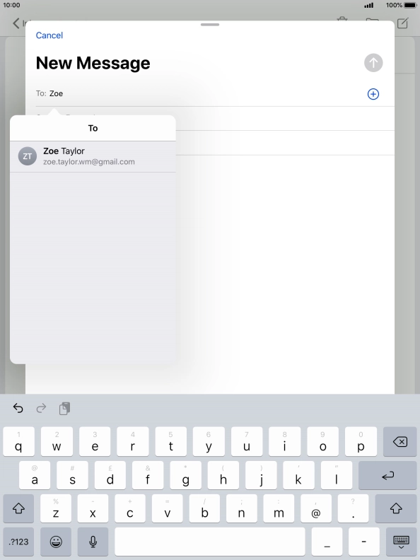 Press the required contact. Press the required contact.