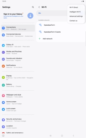 Press Intelligent Wi-Fi. Press Intelligent Wi-Fi.