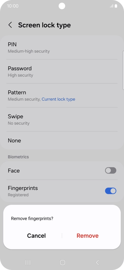 Press Remove. Press Remove.