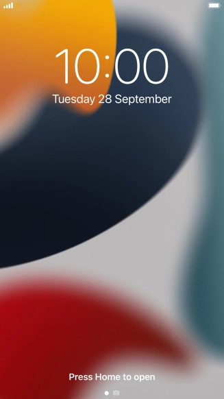 Press the Home key. Press the Home key.