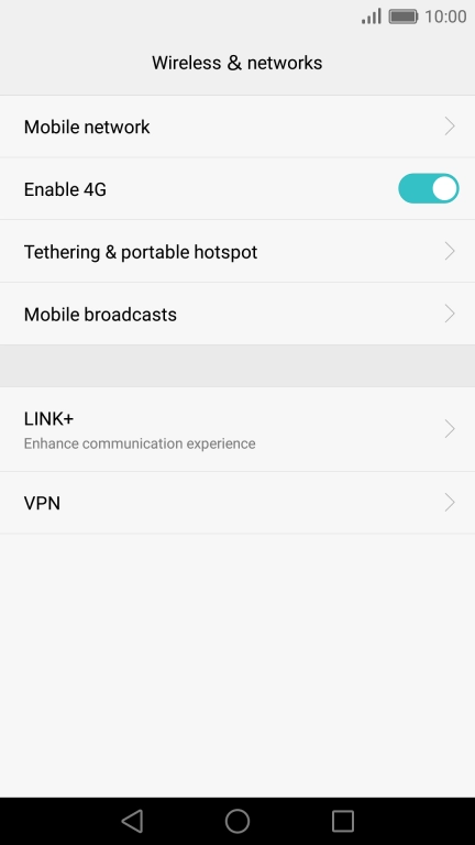 Press Mobile network. Press Mobile network.