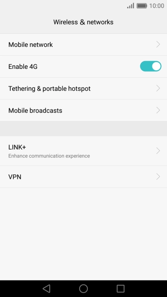 Press Mobile network. Press Mobile network.