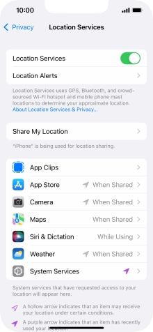 Press the required app. Press the required app.