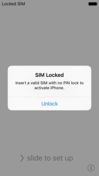 If your SIM is locked, press Unlock. If your SIM is locked, press Unlock.