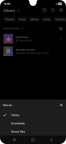 Press the required category and go to the required audio file. Press the required category and go to the required audio file.