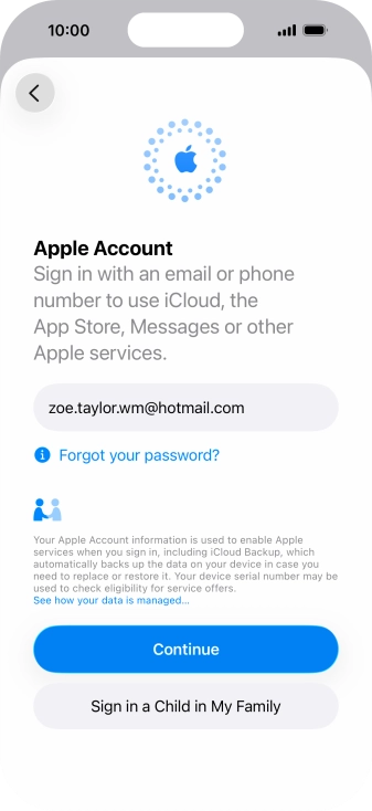 Press Continue. Press Continue.