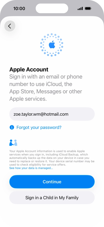 Press Continue. Press Continue.