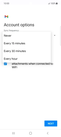 Press the required setting. Press the required setting.