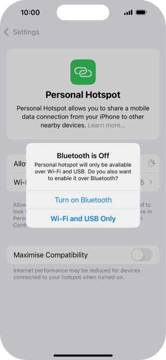 If Wi-Fi is turned on, press Wi-Fi and USB Only. If Wi-Fi is turned on, press Wi-Fi and USB Only.
