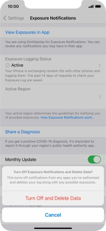 Press Turn Off and Delete Data. Press Turn Off and Delete Data.