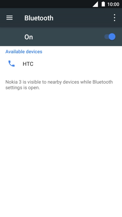 Press the required Bluetooth device and follow the instructions on the screen to pair the device with your phone. Press the required Bluetooth device and follow the instructions on the screen to pair the device with your phone.