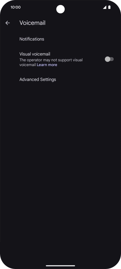 Press Advanced Settings. Press Advanced Settings.