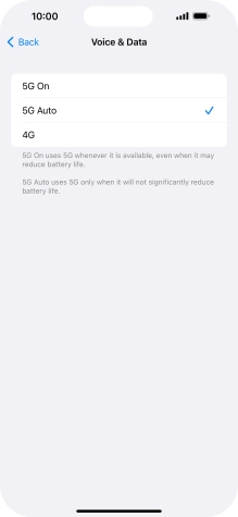 To turn on use of 5G primarily, press 5G On. To turn on use of 5G primarily, press 5G On.