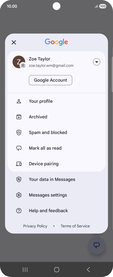 Press Messages settings. Press Messages settings.