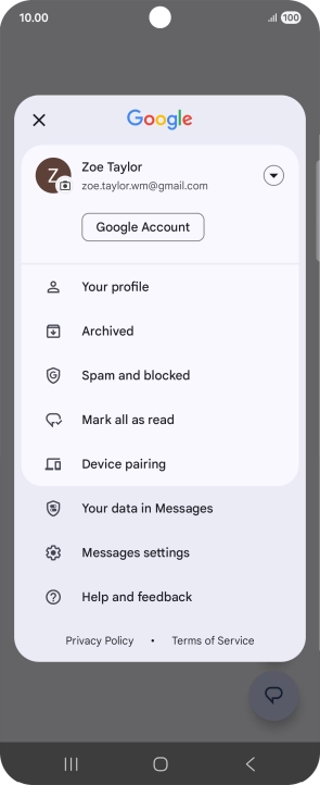 Press Messages settings. Press Messages settings.