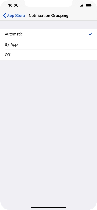 Press the required setting. Press the required setting.