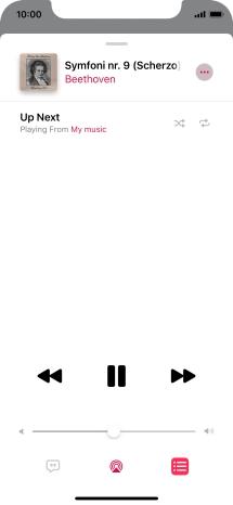 Press the shuffle icon to turn the function on or off. Press the shuffle icon to turn the function on or off.