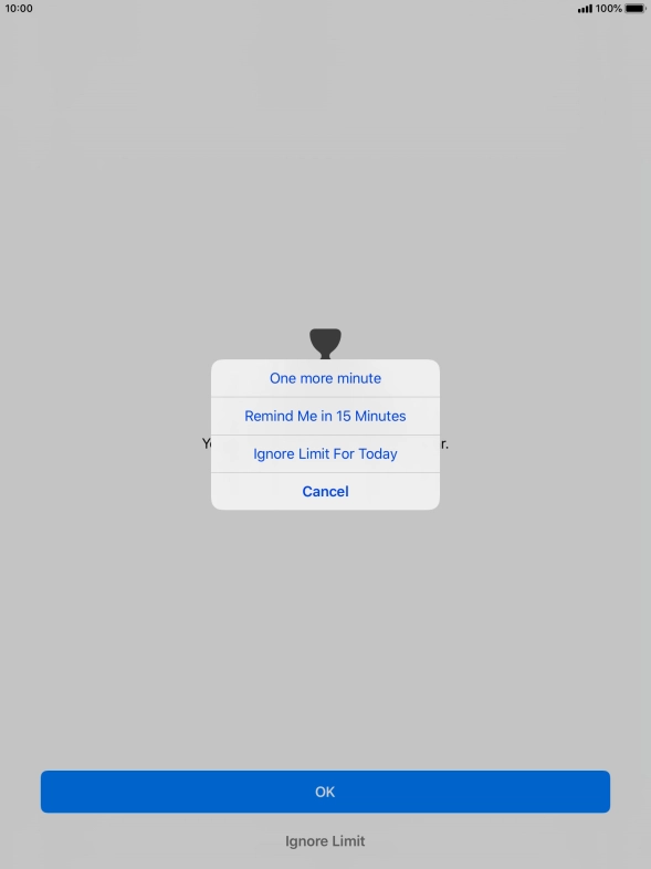 Press the required setting. Press the required setting.