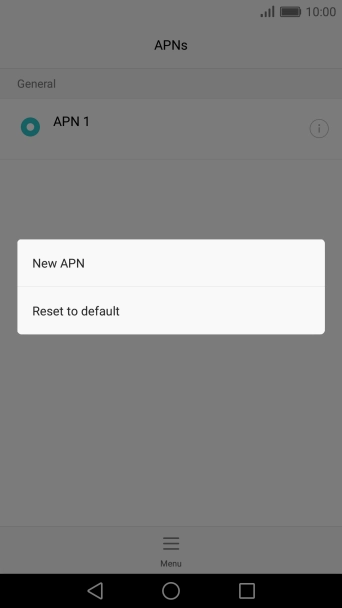Press New APN. Press New APN.