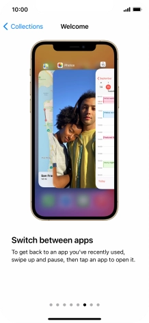 Slide your finger upwards starting from the bottom of the screen to return to the home screen. Slide your finger upwards starting from the bottom of the screen to return to the home screen.