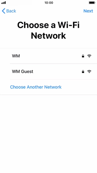 Press the required Wi-Fi network. Press the required Wi-Fi network.