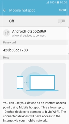 Press MORE. Press MORE.