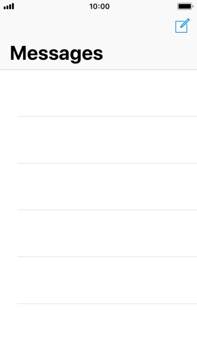 Press the new message icon. Press the new message icon.