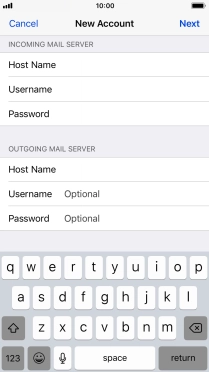 Press Username and key in the username for your email account. Please note that if you're using Vodafone's outgoing server, leave the username field empty. Press Username and key in the username for your email account. Please note that if you're using Vodafone's outgoing server, leave the username field empty.