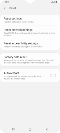 Press Factory data reset. Press Factory data reset.