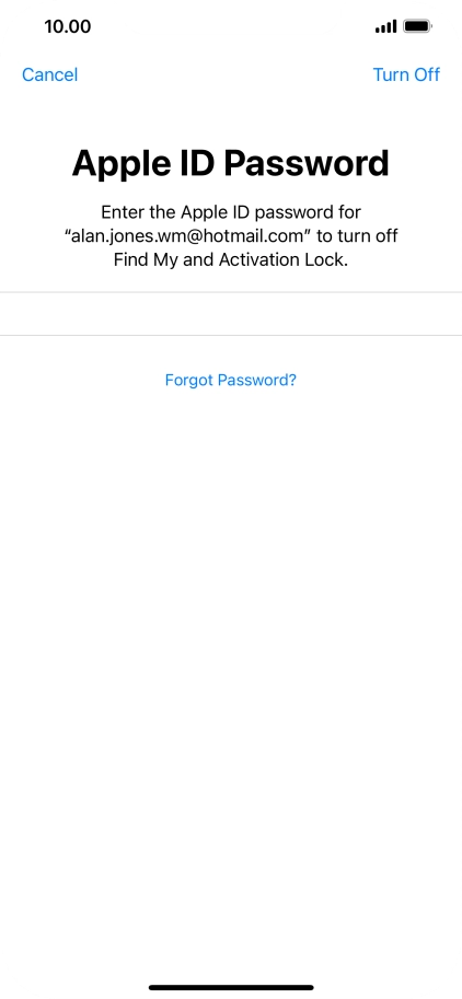 Press Turn Off. Press Turn Off.
