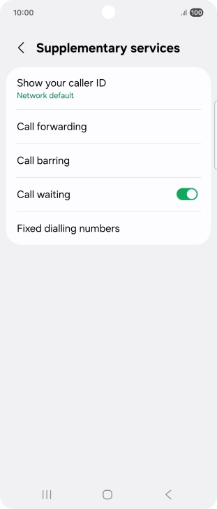 Press Call forwarding. Press Call forwarding.