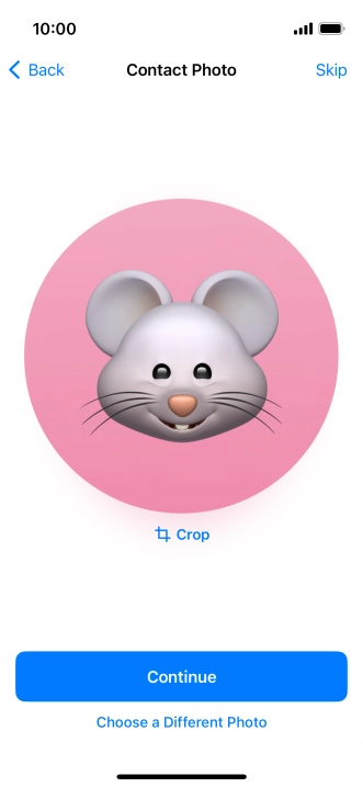 Follow the instructions on the screen to customise the selected picture and press Continue. Follow the instructions on the screen to customise the selected picture and press Continue.