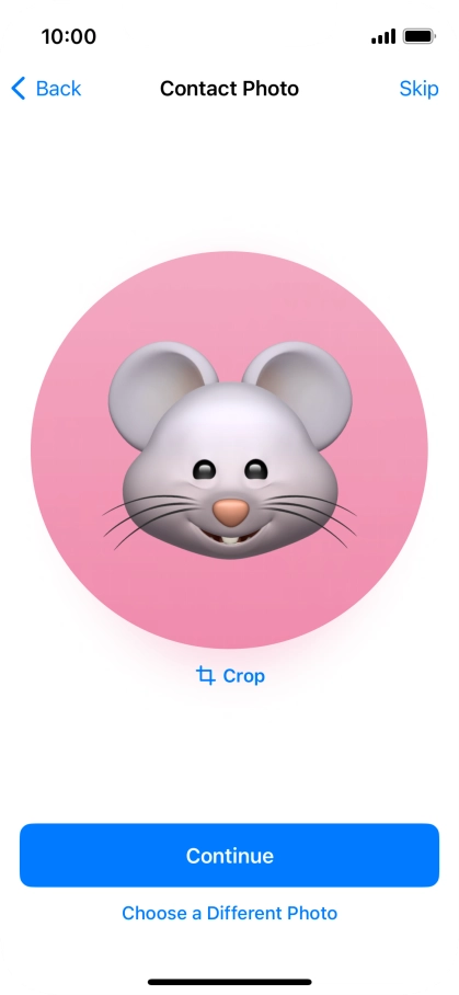 Follow the instructions on the screen to customise the selected picture and press Continue. Follow the instructions on the screen to customise the selected picture and press Continue.