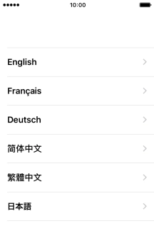 Press the required language. Press the required language.