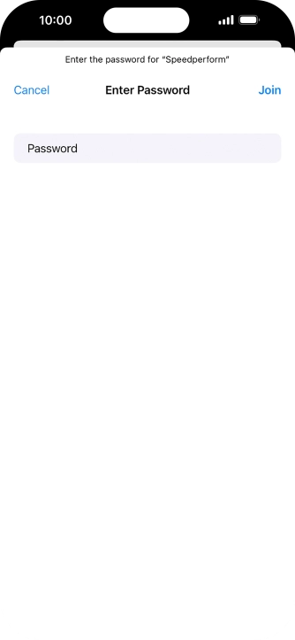 Key in the password for the Wi-Fi network and press Join. Key in the password for the Wi-Fi network and press Join.