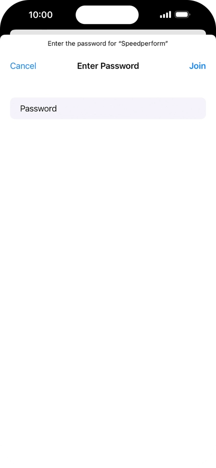 Key in the password for the Wi-Fi network and press Join. Key in the password for the Wi-Fi network and press Join.